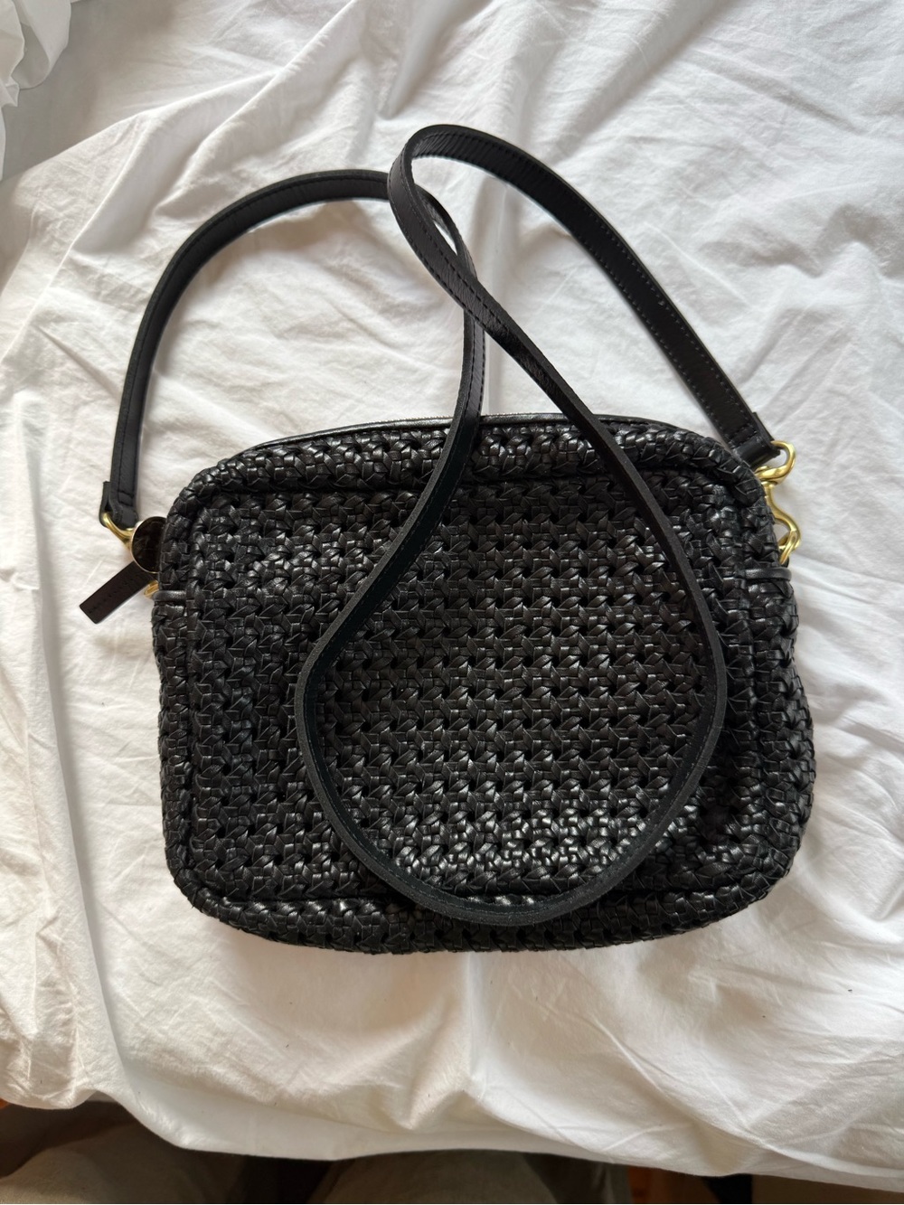 Black Woven Crossbody Bag - Clare V - Picture 3 of 8